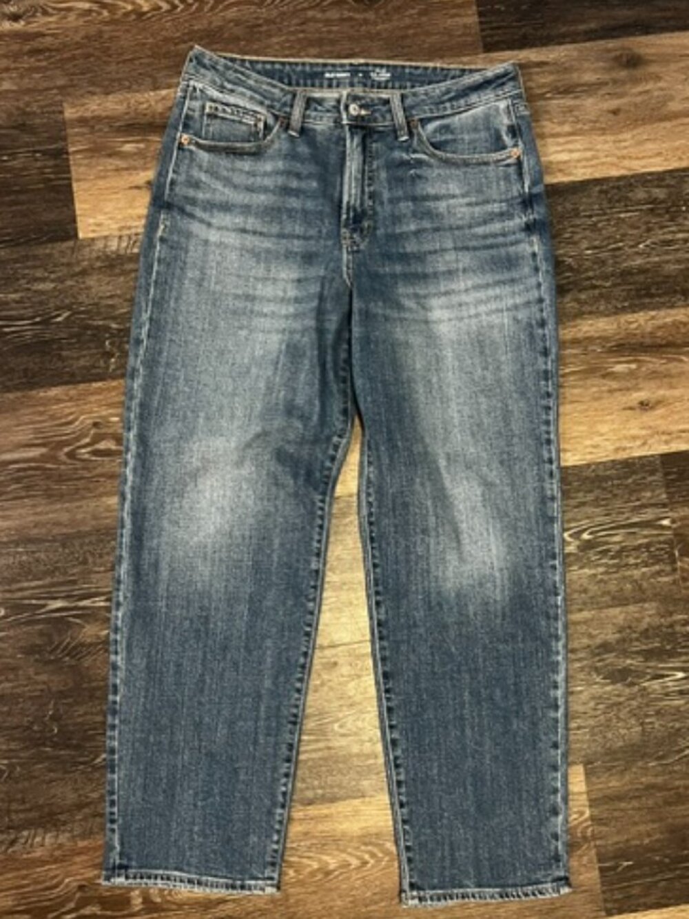 Women's Old Navy O.G. Loose Blue Jeans, Size 12, Hi-Rise, Smooth Pockets Ex Con!